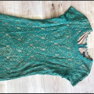 Forever 21 green lace dress